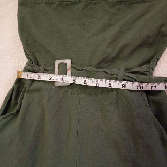 Sim y Sam Long Strapless Jumpsuit Size XS Olive Green Color - Picture 10 of 14